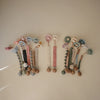 Set de 2 clips para chupón de lino - dusty rose/shifting sand