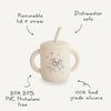 Vaso entrenador de silicona con popote - Bluey ivory