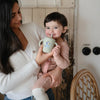 Vaso entrenador de silicona con popote - Bluey ivory