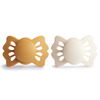 Chupones FRIGG lucky 0-6 meses (2 piezas)- honey gold/cream
