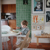 Babero de manga larga - olive check