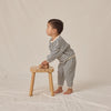 Waffle Slouch Set - Ocean Stripe