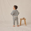 Waffle Slouch Set - Ocean Stripe