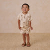 Woven Boxy Top + Short Set - Teddy