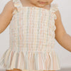 Smocked One-Piece Swimsuit - Multi-Stripe