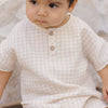 Woven Boxy Top + Short Set - Oat Check