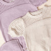 Pointelle Knit Romper - Natural