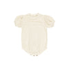 Pointelle Knit Romper - Natural