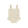 Smocked One-Piece Swimsuit - Multi-Stripe