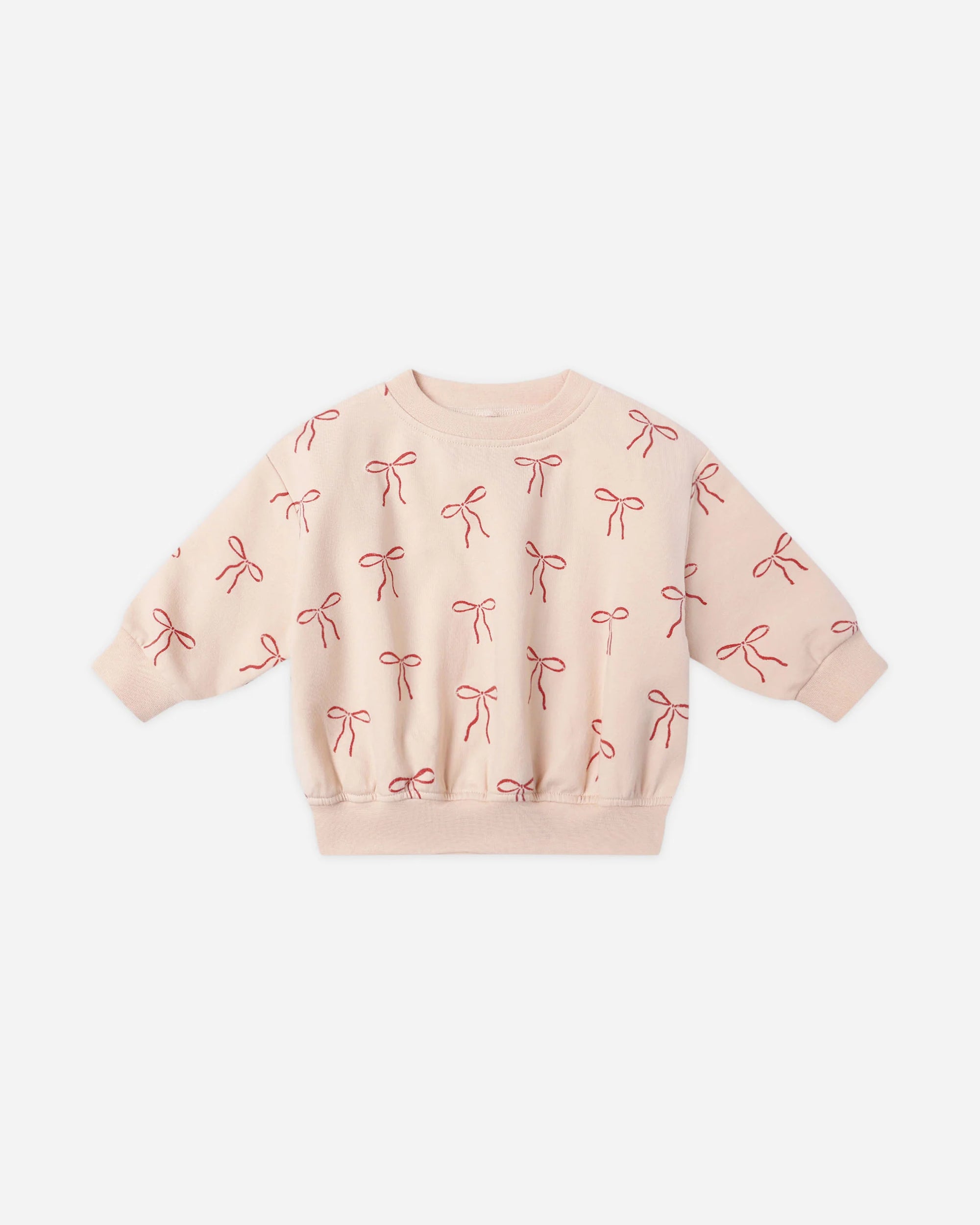 Relaxed Fleece Sweatshirt - Red Bows