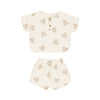 Woven Boxy Top + Short Set - Teddy