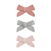 Bow with clip, Set Of 3 - Lipstick, Sky, Bubblegum