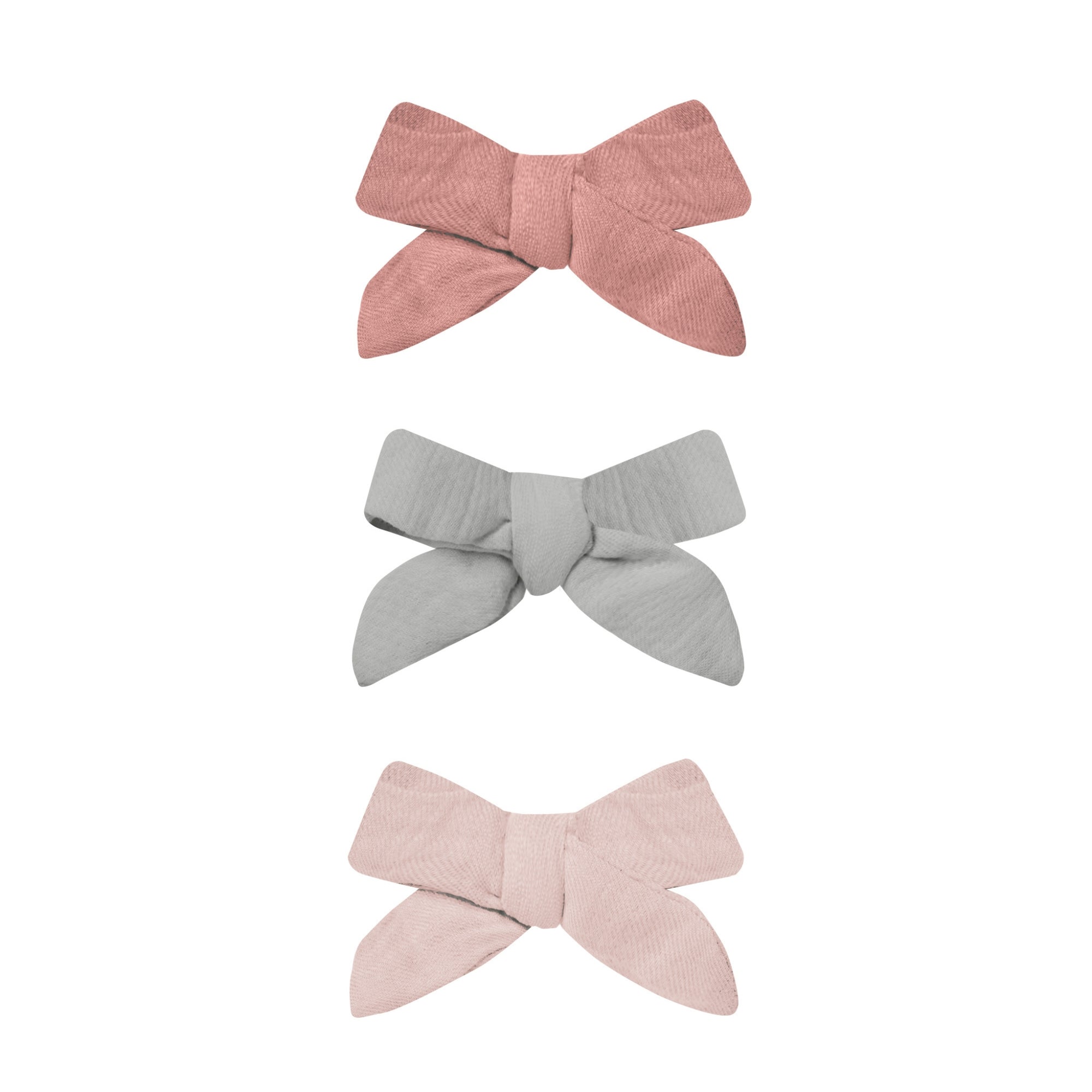 Bow with clip, Set Of 3 - Lipstick, Sky, Bubblegum