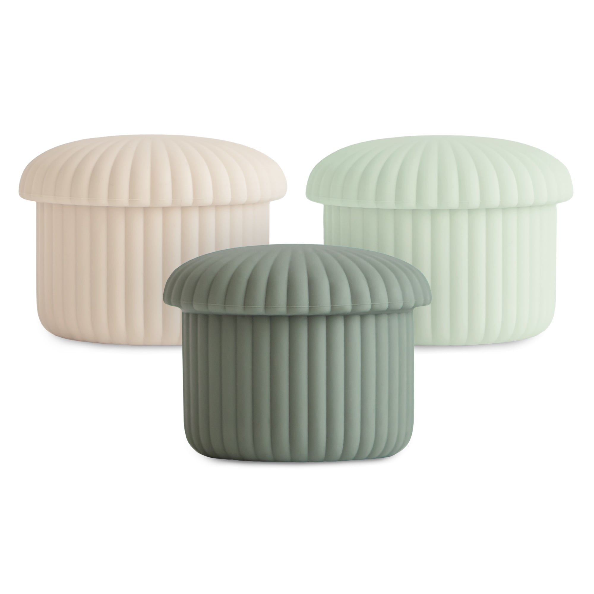 Contenedores de silicona para alimentos de bebé (Set de 3) - green combo