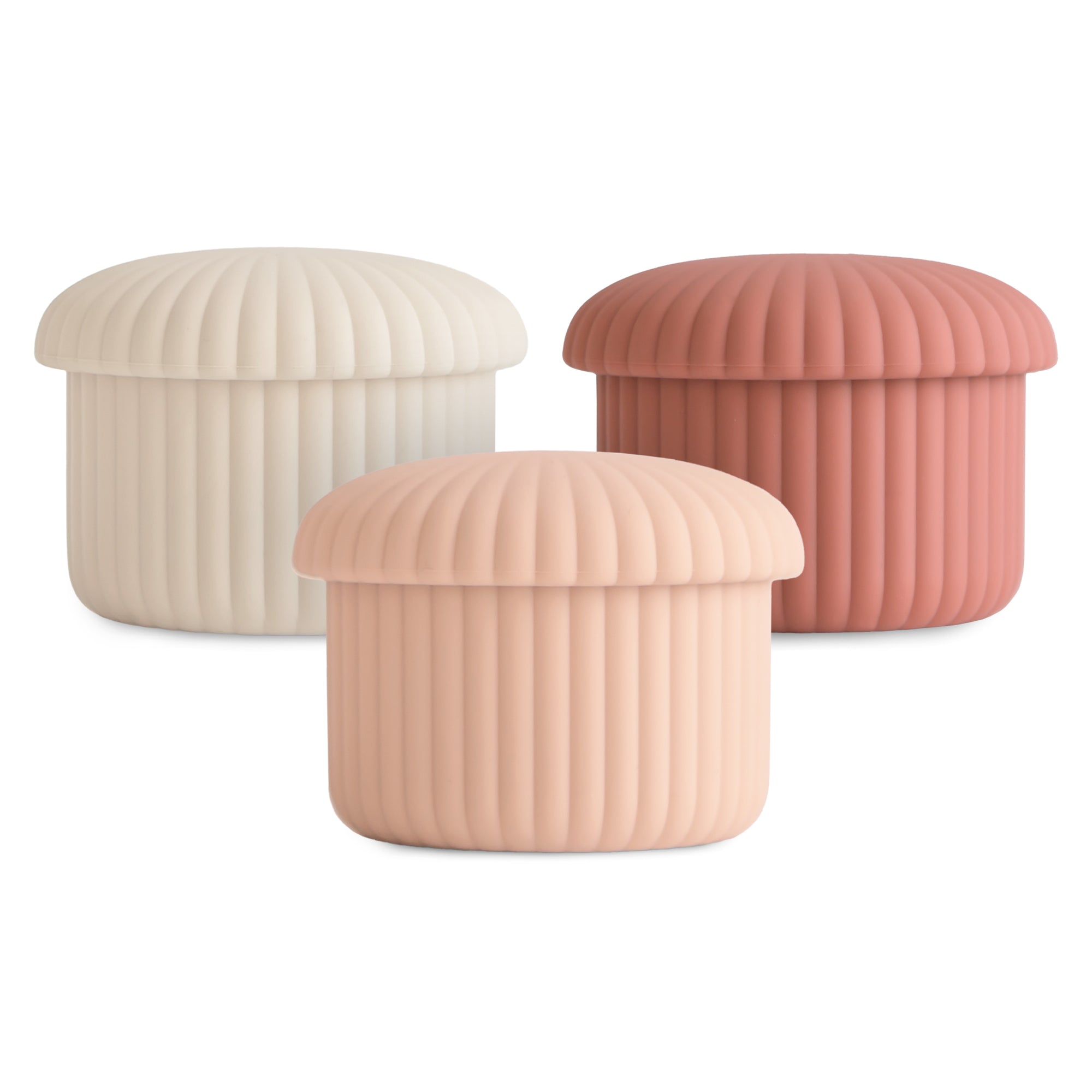 Contenedores de silicona para alimentos de bebé (Set de 3) - pink combo