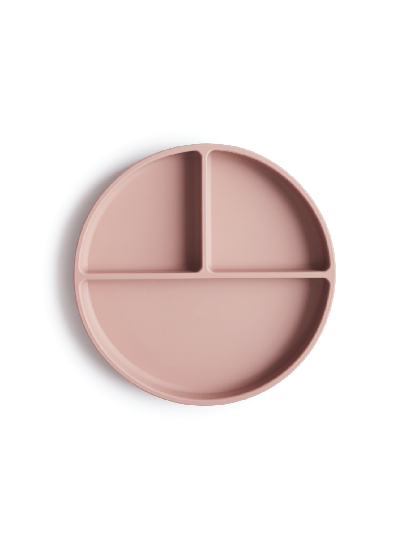 Plato de silicona con base de succión - blush