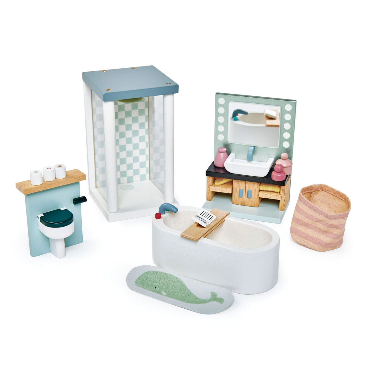 Muebles de baño para casa de muñecas