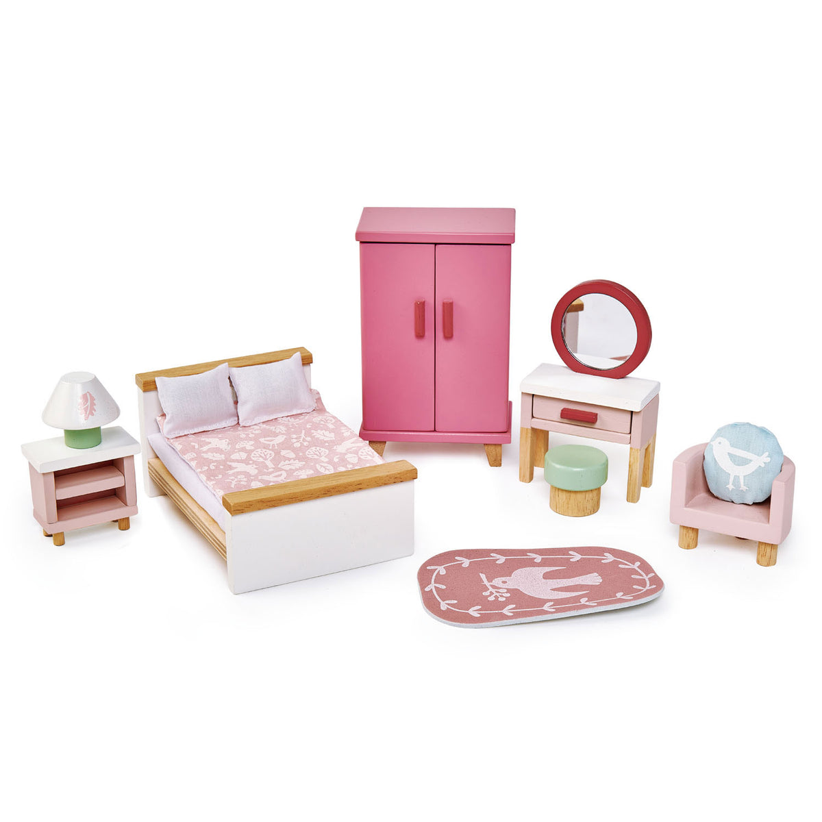 Muebles de dormitorio para casa de muñecas