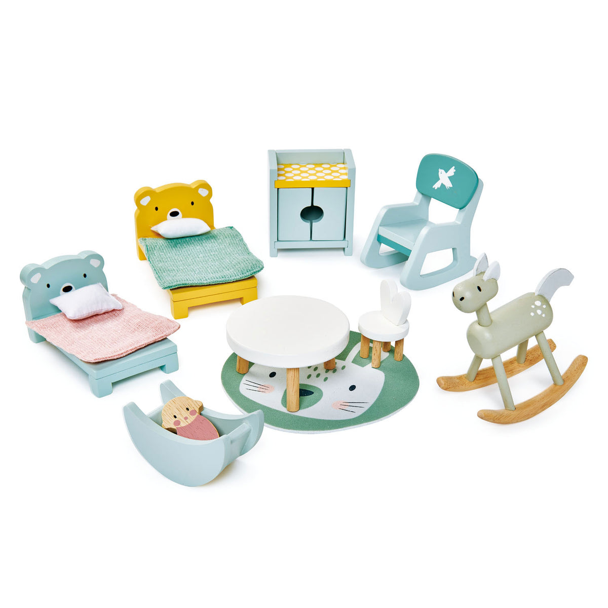Muebles de habitación infantil para casa de muñecas