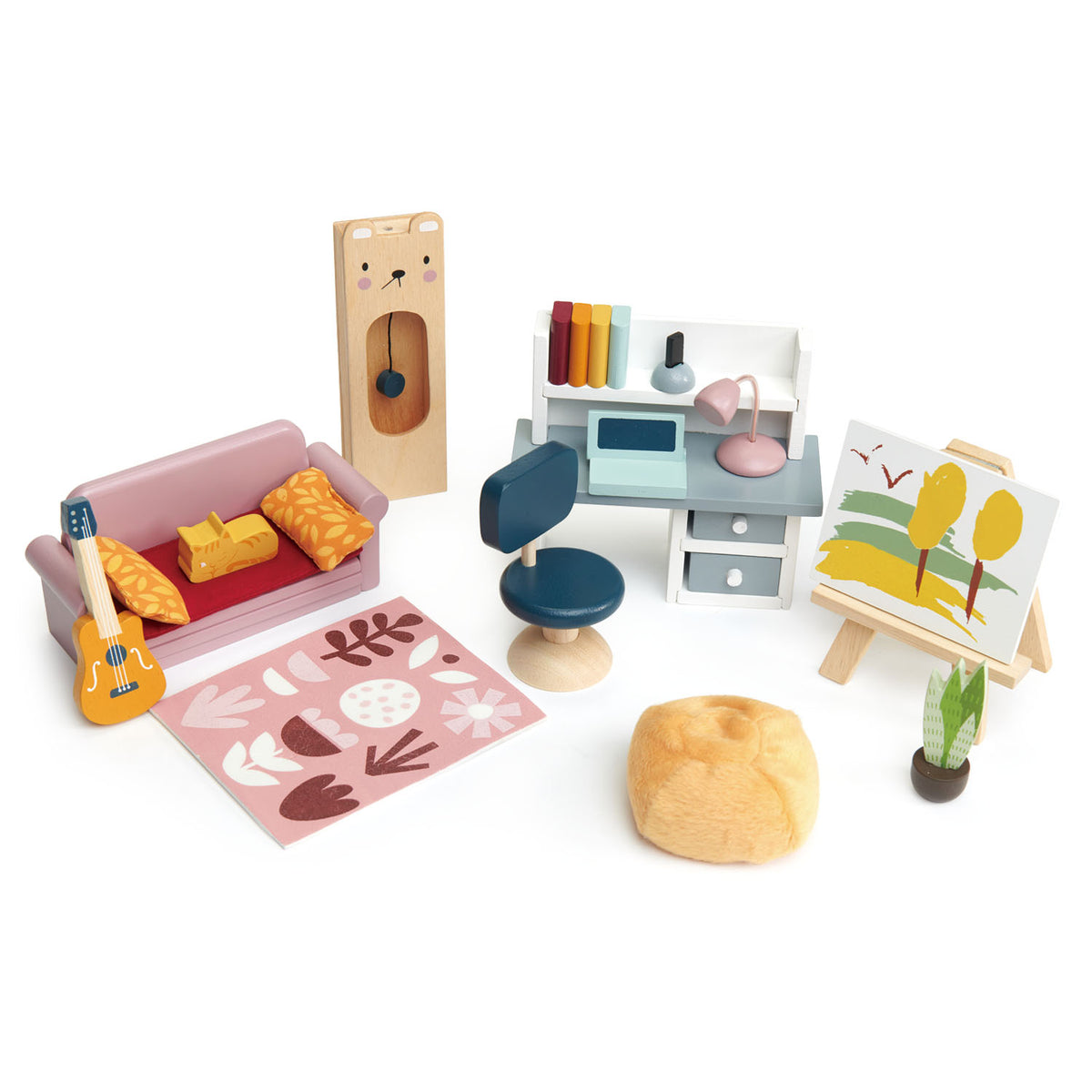 Muebles de estudio para casa de muñecas