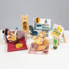 Muebles de estudio para casa de muñecas