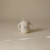 Vaso entrenador de silicona con popote - Bluey ivory