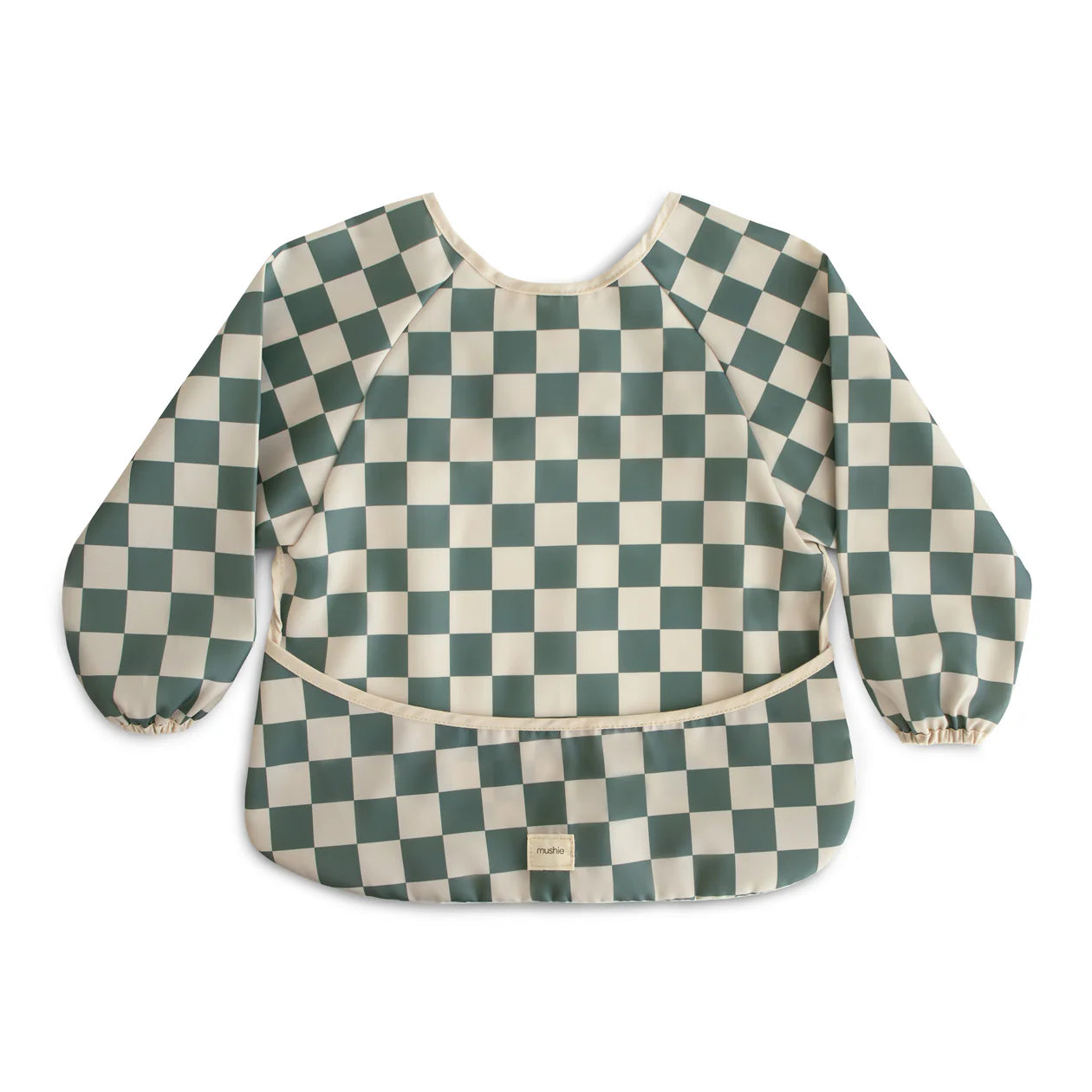 Babero de manga larga - olive check