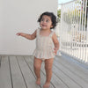 Smocked One-Piece Swimsuit - Multi-Stripe