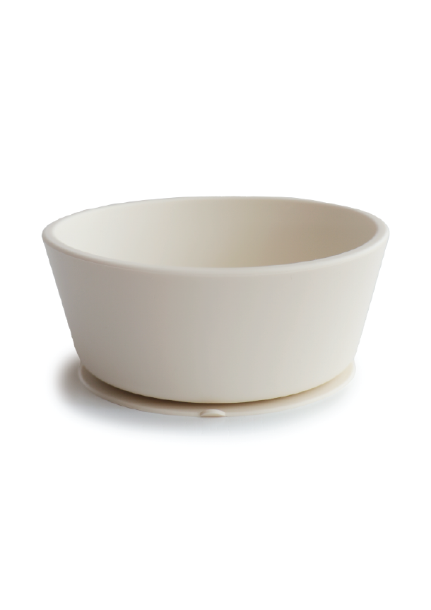 Bowl de silicona con base de succión - ivory